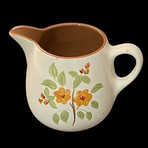 Vtg 60s Stangl Bittersweet Floral Pitcher Cottagecore Earthy‎ Eclectic Farmhouse